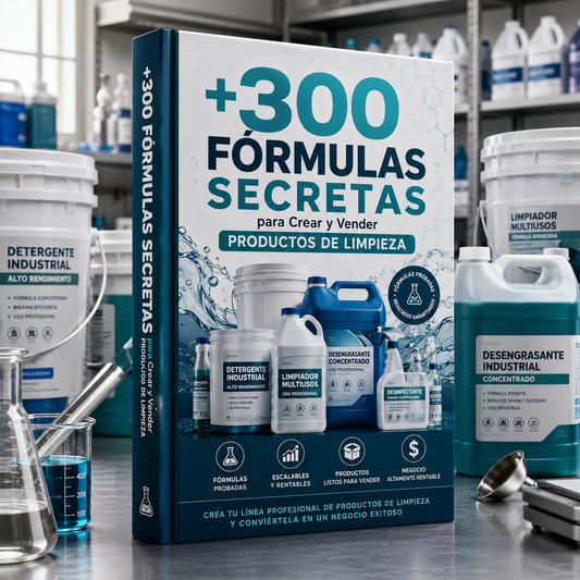 +300 Fórmulas Secretas para Crear y Vender Productos de Limpieza